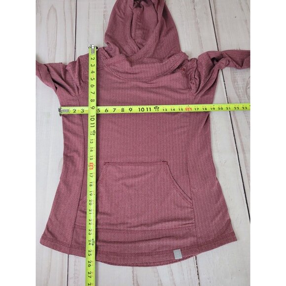 511 TACTICAL Burgundy Chevron Pullover Hoodie Sweater Outdoor Size M Thumb Hole - Picture 9 of 10